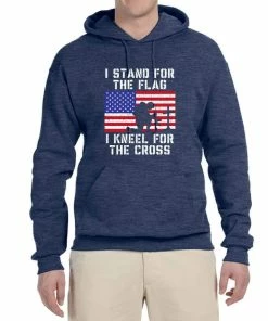 Wild Bobby I Stand For The Flag I Kneel For The Cross | Mens Americana / American Pride Hooded Sweatshirt Graphic Hoodie Clothing Accessories 49 Wild Bobby I Stand For The Flag I Kneel For The Cross | Mens Americana / American Pride Hooded Sweatshirt Graphic Hoodie Clothing Accessories