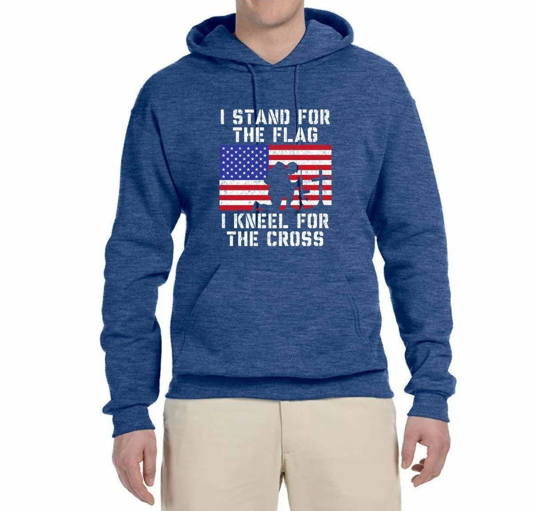 Wild Bobby I Stand For The Flag I Kneel For The Cross | Mens Americana / American Pride Hooded Sweatshirt Graphic Hoodie Clothing Accessories 14 Wild Bobby I Stand For The Flag I Kneel For The Cross | Mens Americana / American Pride Hooded Sweatshirt Graphic Hoodie Clothing Accessories
