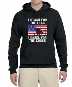 Wild Bobby I Stand For The Flag I Kneel For The Cross | Mens Americana / American Pride Hooded Sweatshirt Graphic Hoodie Clothing Accessories 56 Wild Bobby I Stand For The Flag I Kneel For The Cross | Mens Americana / American Pride Hooded Sweatshirt Graphic Hoodie Clothing Accessories