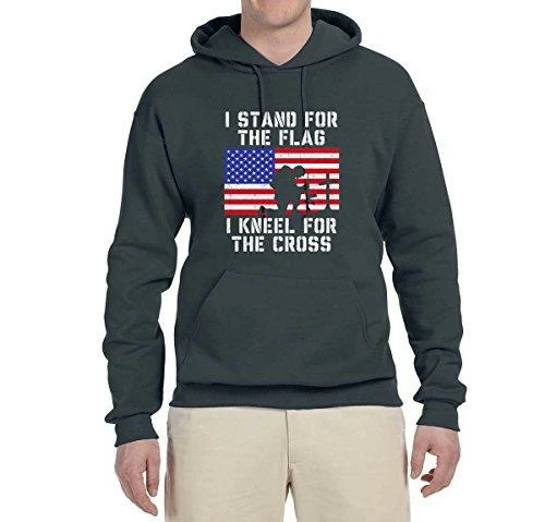 Wild Bobby I Stand For The Flag I Kneel For The Cross | Mens Americana / American Pride Hooded Sweatshirt Graphic Hoodie Clothing Accessories 24 Wild Bobby I Stand For The Flag I Kneel For The Cross | Mens Americana / American Pride Hooded Sweatshirt Graphic Hoodie Clothing Accessories
