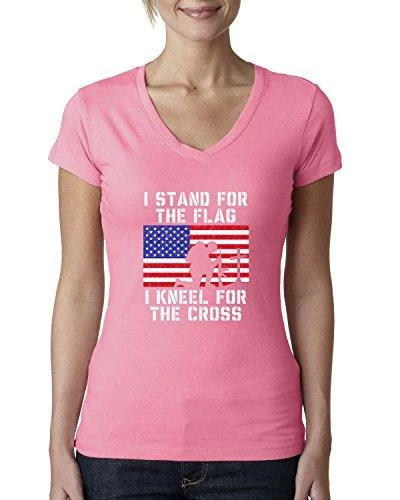 Wild Bobby Women Clothing I Stand For The Flag I Kneel For The Cross | Womens Americana/American Pride Junior Fit V-Neck Tee Graphic T-Shirt 20 Wild Bobby Women Clothing I Stand For The Flag I Kneel For The Cross | Womens Americana/American Pride Junior Fit V-Neck Tee Graphic T-Shirt