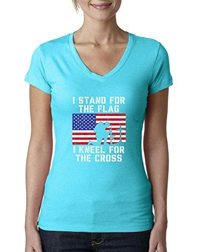 Wild Bobby Women Clothing I Stand For The Flag I Kneel For The Cross | Womens Americana/American Pride Junior Fit V-Neck Tee Graphic T-Shirt 26 Wild Bobby Women Clothing I Stand For The Flag I Kneel For The Cross | Womens Americana/American Pride Junior Fit V-Neck Tee Graphic T-Shirt