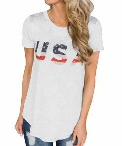 Imily Bela Short Sleeve Graphic USA Retro American Flag Tees Patriotic Tunic Shirts Women Clothing 18 Imily Bela Short Sleeve Graphic USA Retro American Flag Tees Patriotic Tunic Shirts Women Clothing