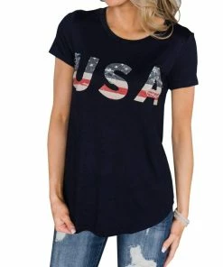 Imily Bela Short Sleeve Graphic USA Retro American Flag Tees Patriotic Tunic Shirts Women Clothing 19 Imily Bela Short Sleeve Graphic USA Retro American Flag Tees Patriotic Tunic Shirts Women Clothing