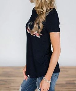 Imily Bela Short Sleeve Graphic USA Retro American Flag Tees Patriotic Tunic Shirts Women Clothing 22 Imily Bela Short Sleeve Graphic USA Retro American Flag Tees Patriotic Tunic Shirts Women Clothing