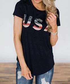 Imily Bela Short Sleeve Graphic USA Retro American Flag Tees Patriotic Tunic Shirts Women Clothing 24 Imily Bela Short Sleeve Graphic USA Retro American Flag Tees Patriotic Tunic Shirts Women Clothing