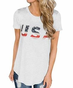 Imily Bela Short Sleeve Graphic USA Retro American Flag Tees Patriotic Tunic Shirts Women Clothing 28 Imily Bela Short Sleeve Graphic USA Retro American Flag Tees Patriotic Tunic Shirts Women Clothing