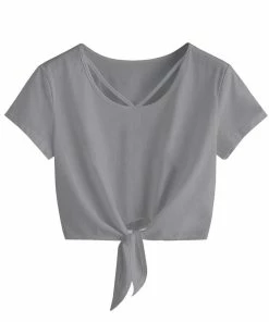 Women Clothing Imily Bela Womens Short Sleeve Summer Tops Cross Scoop Neck T-Shirt Knot Front USA Tees 42 Women Clothing Imily Bela Womens Short Sleeve Summer Tops Cross Scoop Neck T-Shirt Knot Front USA Tees