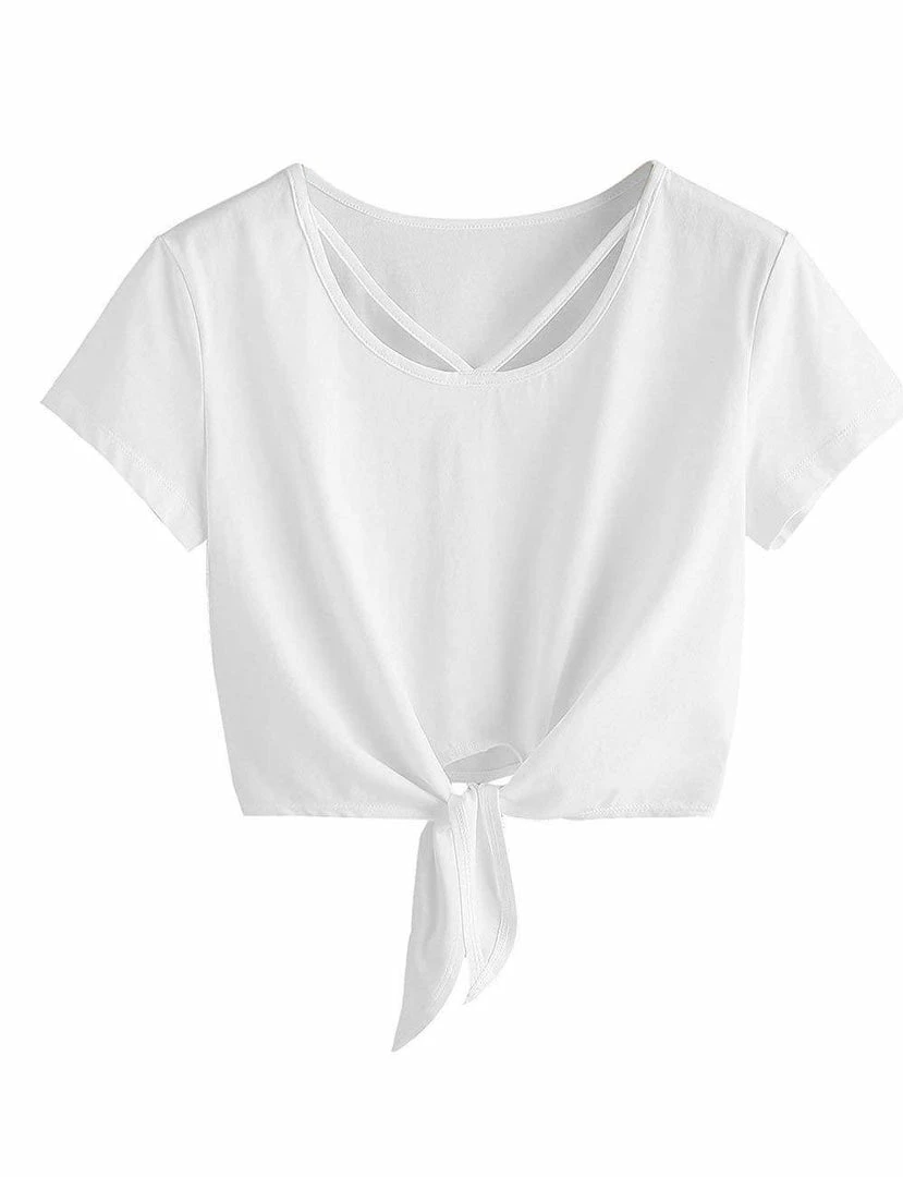 Women Clothing Imily Bela Womens Short Sleeve Summer Tops Cross Scoop Neck T-Shirt Knot Front USA Tees 11 Women Clothing Imily Bela Womens Short Sleeve Summer Tops Cross Scoop Neck T-Shirt Knot Front USA Tees