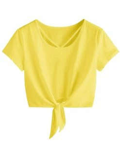 Women Clothing Imily Bela Womens Short Sleeve Summer Tops Cross Scoop Neck T-Shirt Knot Front USA Tees 53 Women Clothing Imily Bela Womens Short Sleeve Summer Tops Cross Scoop Neck T-Shirt Knot Front USA Tees