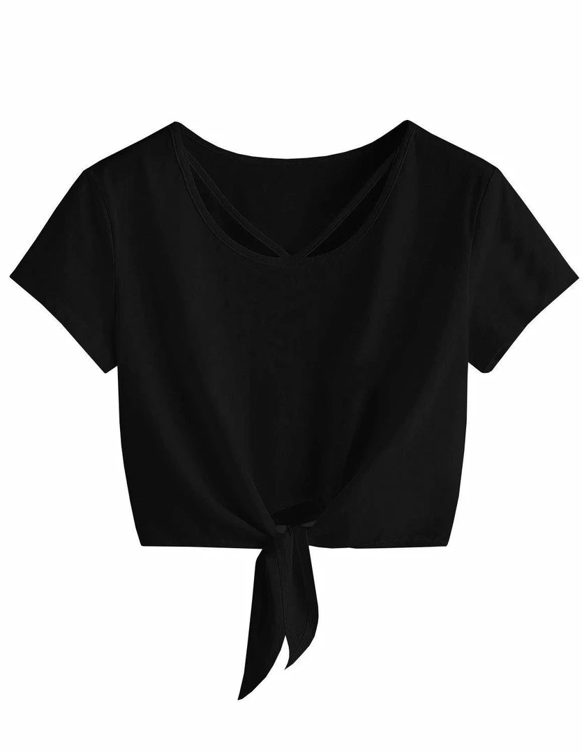 Women Clothing Imily Bela Womens Short Sleeve Summer Tops Cross Scoop Neck T-Shirt Knot Front USA Tees 19 Women Clothing Imily Bela Womens Short Sleeve Summer Tops Cross Scoop Neck T-Shirt Knot Front USA Tees