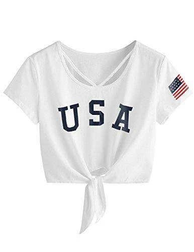 Women Clothing Imily Bela Womens Short Sleeve Summer Tops Cross Scoop Neck T-Shirt Knot Front USA Tees 20 Women Clothing Imily Bela Womens Short Sleeve Summer Tops Cross Scoop Neck T-Shirt Knot Front USA Tees