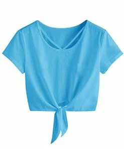 Women Clothing Imily Bela Womens Short Sleeve Summer Tops Cross Scoop Neck T-Shirt Knot Front USA Tees 62 Women Clothing Imily Bela Womens Short Sleeve Summer Tops Cross Scoop Neck T-Shirt Knot Front USA Tees