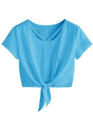 Women Clothing Imily Bela Womens Short Sleeve Summer Tops Cross Scoop Neck T-Shirt Knot Front USA Tees 27 Women Clothing Imily Bela Womens Short Sleeve Summer Tops Cross Scoop Neck T-Shirt Knot Front USA Tees