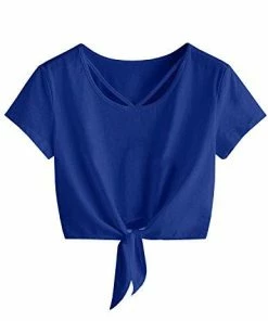 Women Clothing Imily Bela Womens Short Sleeve Summer Tops Cross Scoop Neck T-Shirt Knot Front USA Tees 64 Women Clothing Imily Bela Womens Short Sleeve Summer Tops Cross Scoop Neck T-Shirt Knot Front USA Tees