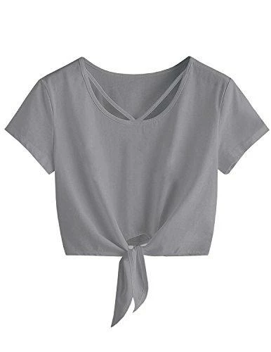 Women Clothing Imily Bela Womens Short Sleeve Summer Tops Cross Scoop Neck T-Shirt Knot Front USA Tees 30 Women Clothing Imily Bela Womens Short Sleeve Summer Tops Cross Scoop Neck T-Shirt Knot Front USA Tees