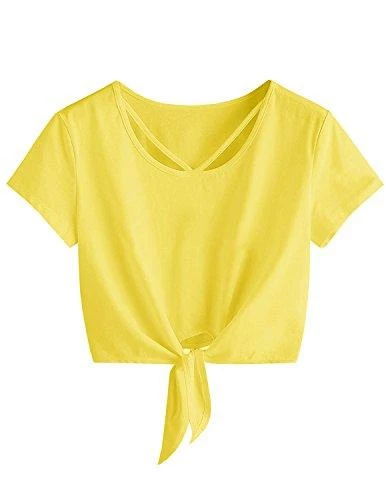 Women Clothing Imily Bela Womens Short Sleeve Summer Tops Cross Scoop Neck T-Shirt Knot Front USA Tees 35 Women Clothing Imily Bela Womens Short Sleeve Summer Tops Cross Scoop Neck T-Shirt Knot Front USA Tees