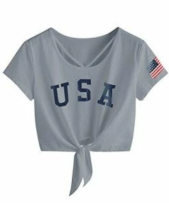 Women Clothing Imily Bela Womens Short Sleeve Summer Tops Cross Scoop Neck T-Shirt Knot Front USA Tees 71 Women Clothing Imily Bela Womens Short Sleeve Summer Tops Cross Scoop Neck T-Shirt Knot Front USA Tees