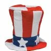 Clothing Accessories Jacobson Hat Company Men's Velvet Top Hat With US Flag Pattern