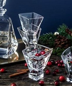 Casual Glasses JoyJolt Carre 2-Piece Cocktail Glasses Set, 8 Ounce Martini Glasses