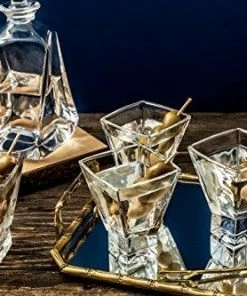 Casual Glasses JoyJolt Carre 2-Piece Cocktail Glasses Set, 8 Ounce Martini Glasses