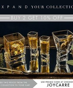 Casual Glasses JoyJolt Carre 2-Piece Cocktail Glasses Set, 8 Ounce Martini Glasses