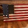 The American Store Large Rustic American Flag, Concealed Weapon Flag Cabinet, Wooden American Flag, American Flag Wall Art, Weathered American Flag,