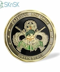 The American Store Latest Retro Coin Bronze Plated Skull Crafts Green Beret Metal Coin Collectible Special Forces Unite States Army Challenge Coins