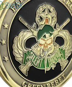 The American Store Latest Retro Coin Bronze Plated Skull Crafts Green Beret Metal Coin Collectible Special Forces Unite States Army Challenge Coins