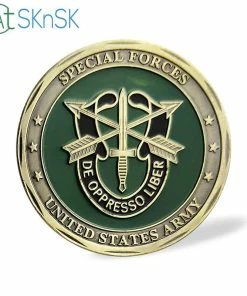 The American Store Latest Retro Coin Bronze Plated Skull Crafts Green Beret Metal Coin Collectible Special Forces Unite States Army Challenge Coins
