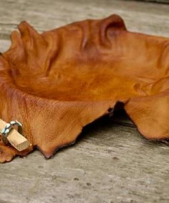 Online American Store Leather Art Bowl, Palo Santo Bowl, Organic Bowl, Western Bowl, Holy Wood Bowl, Leather And Turquoise Bowl, Prop Bowl, Leather Dish