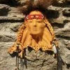 HollyHawkDesigns Leather Face - Leather Mask - Thunderbird Warrior Native American Collection