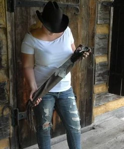 The American Store Native American Collection Leather Flute Bag, Native American Styled Flute Bag, Western Flute Bag,flute Accessory,instrument Case, Hair On Hide Flute Bag