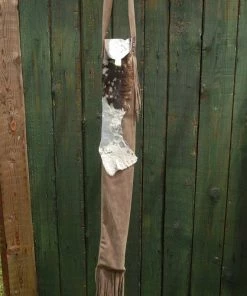 The American Store Native American Collection Leather Flute Bag, Native American Styled Flute Bag, Western Flute Bag,flute Accessory,instrument Case, Hair On Hide Flute Bag