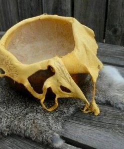 The American Store Native American Collection Leather Gourd Bowl, Harvest Bowl, Sunflower Bowl