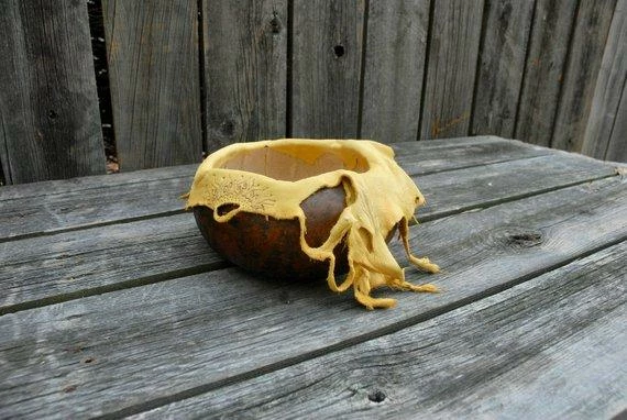 The American Store Native American Collection Leather Gourd Bowl, Harvest Bowl, Sunflower Bowl 9 The American Store Native American Collection Leather Gourd Bowl, Harvest Bowl, Sunflower Bowl