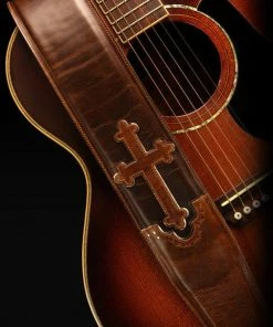 The American Store Leather Guitar Strap, Cross Guitar Strap: Halens Cross Guitar Strap