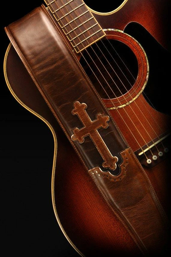 The American Store Leather Guitar Strap, Cross Guitar Strap: Halens Cross Guitar Strap 3 The American Store Leather Guitar Strap, Cross Guitar Strap: Halens Cross Guitar Strap