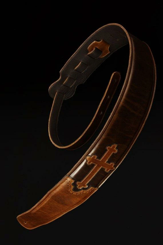 The American Store Leather Guitar Strap, Cross Guitar Strap: Halens Cross Guitar Strap 4 The American Store Leather Guitar Strap, Cross Guitar Strap: Halens Cross Guitar Strap