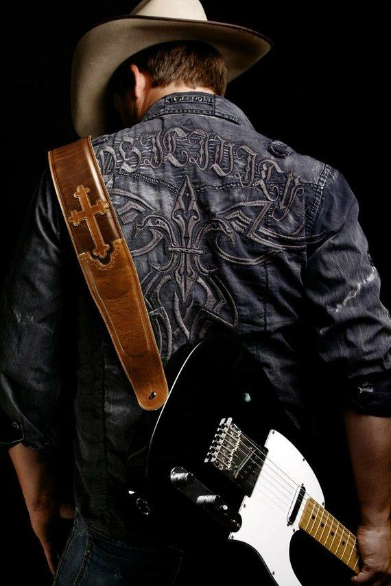 The American Store Leather Guitar Strap, Cross Guitar Strap: Halens Cross Guitar Strap 6 The American Store Leather Guitar Strap, Cross Guitar Strap: Halens Cross Guitar Strap