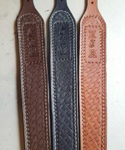 The American Store Leather Rifle Sling, Hand Tooled Handmade Rifle Sling, Adjustable, Personalized Rifle Sling, Suede Backing Military Clothing & Accessories