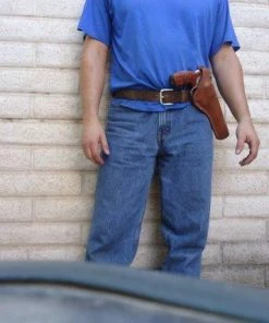 TonyULeathergoods Military Clothing & Accessories Leather Two Position Holster Cross Draw + Fits S&W 686 586 66 19 10 Ruger GP100 Taurus 66 627