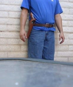 TonyULeathergoods Military Clothing & Accessories Leather Two Position Holster Cross Draw + Fits S&W 686 586 66 19 10 Ruger GP100 Taurus 66 627