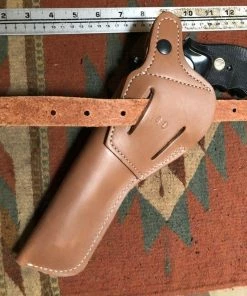TonyULeathergoods Military Clothing & Accessories Leather Two Position Holster Cross Draw + Fits S&W 686 586 66 19 10 Ruger GP100 Taurus 66 627
