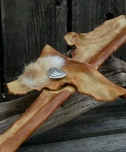 HollyHawkDesigns Leather Wall Cross, Leather And Fur Cross, Christian Cross, Religious Gift, Western Cross, Concho Cross Native American Collection
