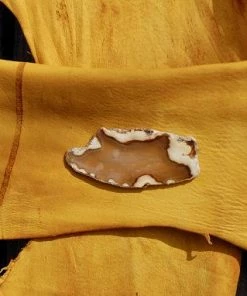 HollyHawkDesigns Native American Collection Leather Wall Cross, Western Wall Cross, Christian Cross, Religious Gift, Rustic Wall Cross, Yellow Leather Cross