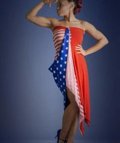 CostumizeMe Libertease Patriotic American Flag Convertible Dress Women Clothing