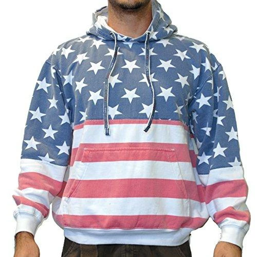 Licensed-Mart Originals Unisex Proud American Flag Pullover Hoodie Sweatshirt Mens Clothing 5 Licensed-Mart Originals Unisex Proud American Flag Pullover Hoodie Sweatshirt Mens Clothing