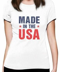 GreenTurtleTshirts Made In The USA Pride American Flag 4th Of July Women T-Shirt Women Clothing