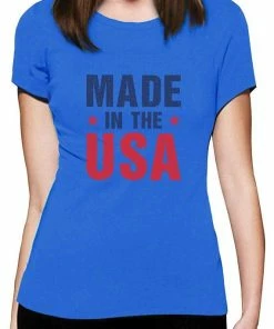 GreenTurtleTshirts Made In The USA Pride American Flag 4th Of July Women T-Shirt Women Clothing